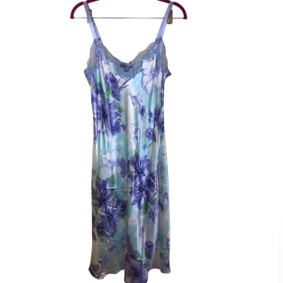 Jones New York Other - Jones New York Nightgown Floral Satin Midi Romantic Slip Dress size S